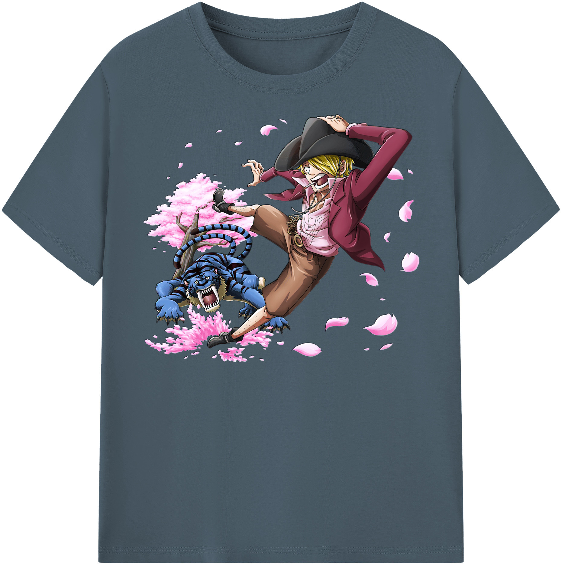ワンピース サンジ ONE PIECE Sanji 綿100％半袖Tシャツ（フロントプリント）